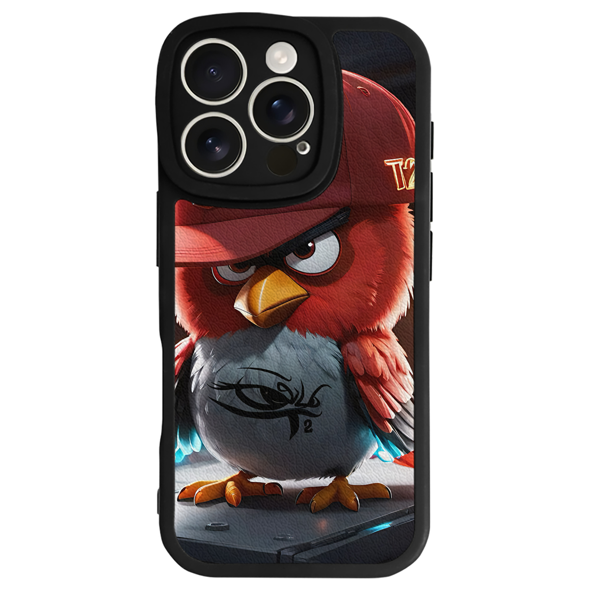 （画像用） Angry Birds アングリーバード 【iPhone 16シリーズ対応】シリコンスマホケース（レザー調） 材質：シリコン